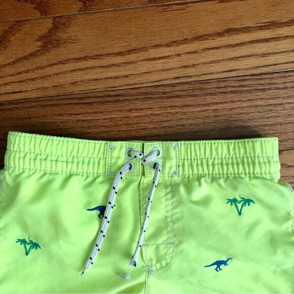 Baby Gap Embroidered Dinosaurs Appliqués  Yellow Swimming Trunks Boy’s Size 5 - Picture 3 of 10